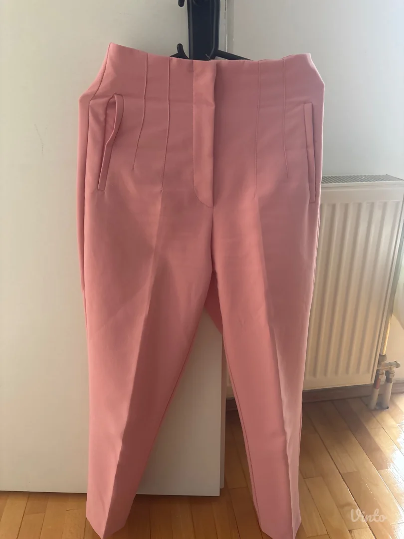 Roze pantalone na crtu
