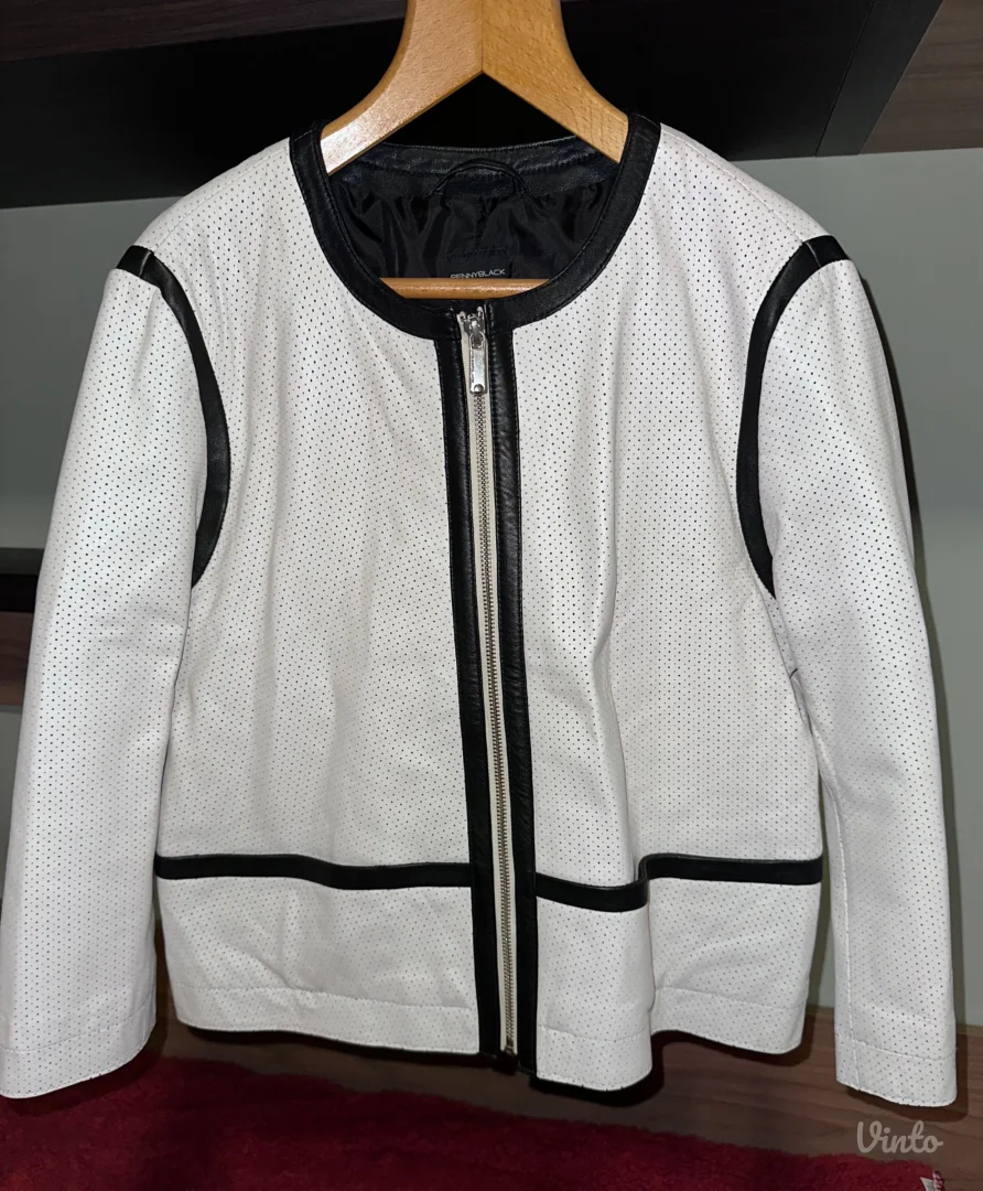 Penny black kožna jakna