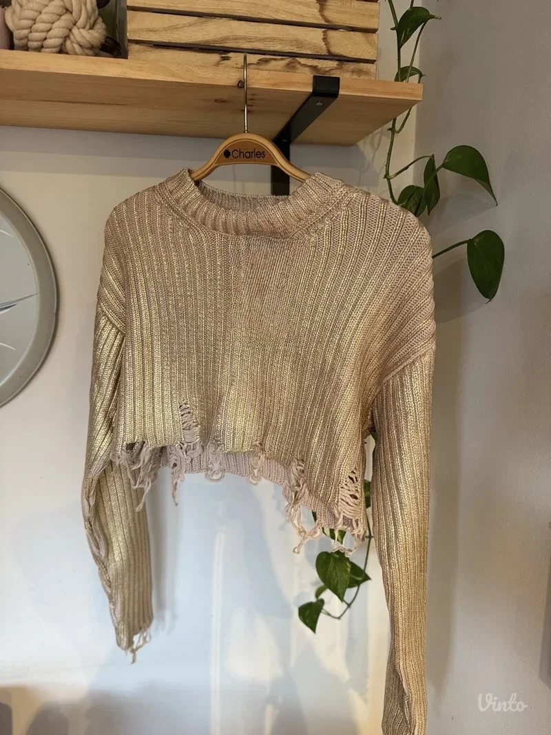 Zara džemper zlatni