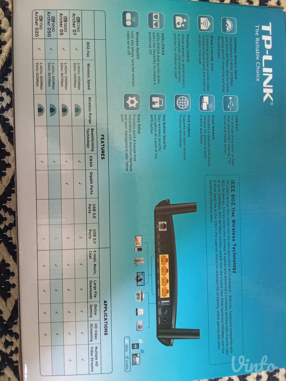 TP-LINK AC1200 ruter i Teltu