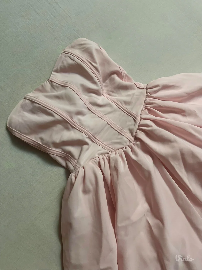 Nezno roze korset haljina