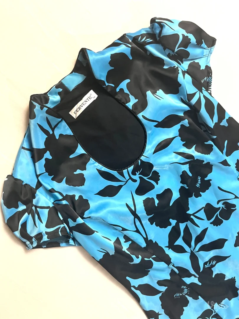 Floral satenska haljina