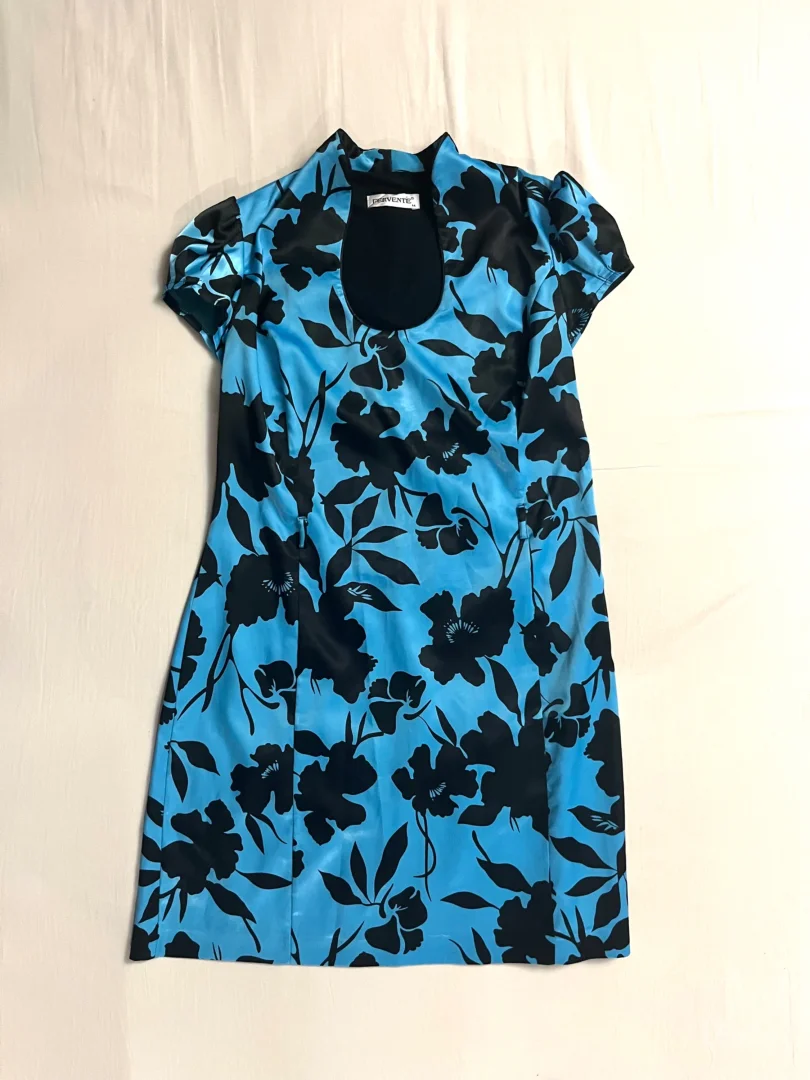 Floral satenska haljina