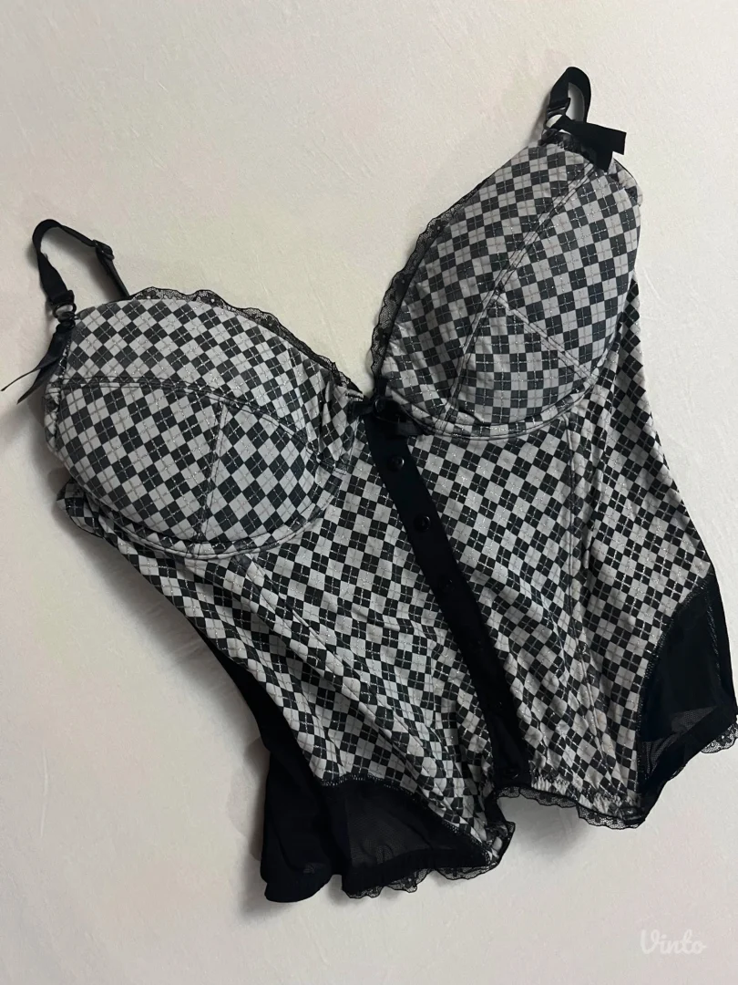 Karirani korset top