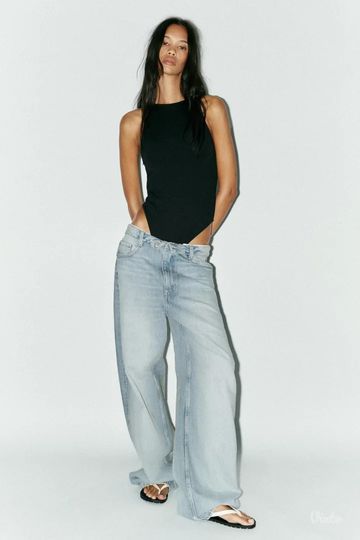 NOVO ZARA crni bodi od poliamida vel.S