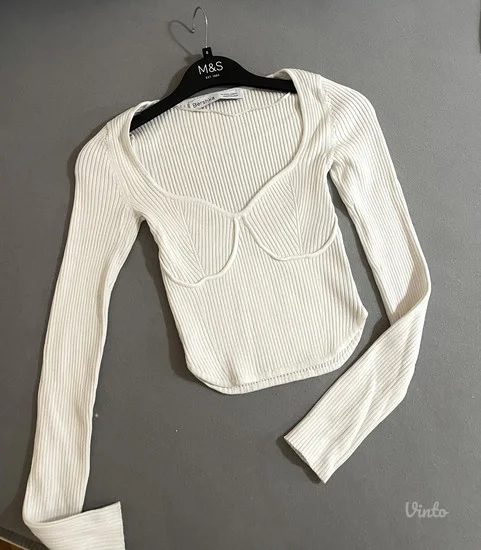 Bershka korset knit majica dugih rukava vel.XS