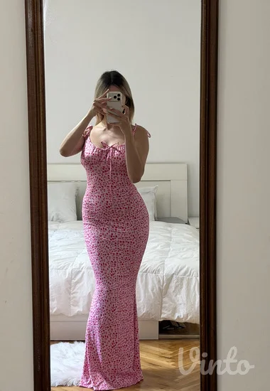 NOVO Cvetna maxi haljina vel.S