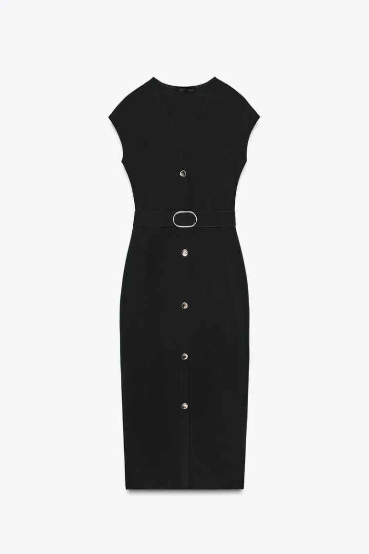 NOVO ZARA Viralna midi streč haljina vel.S