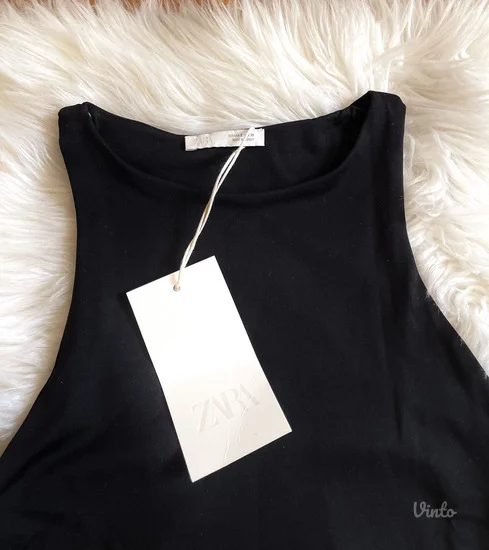 NOVO ZARA crni bodi od poliamida vel.S