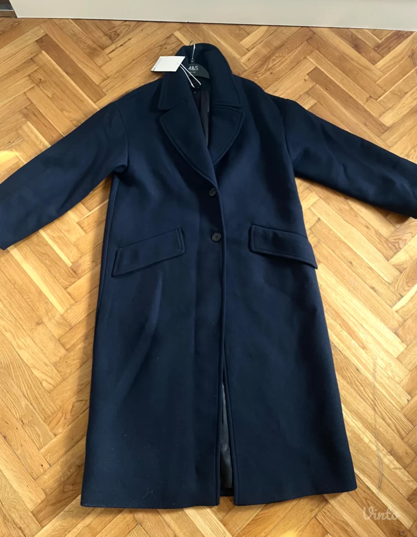 NOVO ZARA Viralni oversize vuneni kaput vel.XS