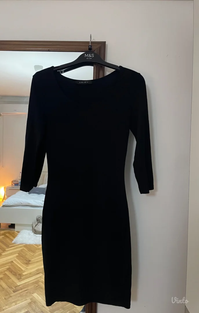 Amisu crna pamucna haljina vel.XS/S