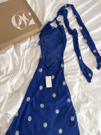 NOVO ZARA Viralna midi haljina na tufne vel.XS