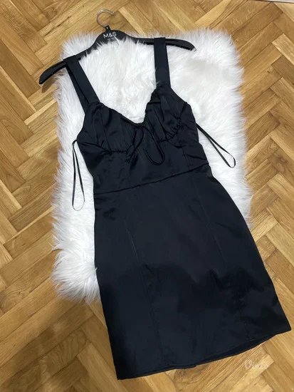 NOVO Bershka crna korset haljina vel.XS