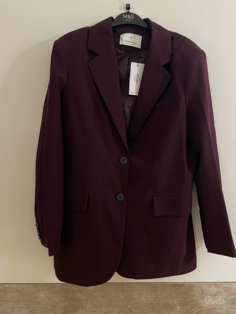 NOVO Stradivarius bordo oversized sako vel.XS