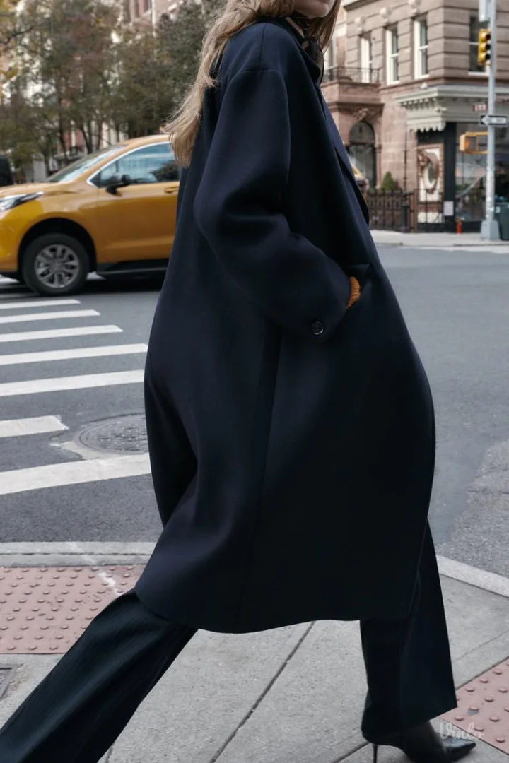 NOVO ZARA Viralni oversize vuneni kaput vel.XS