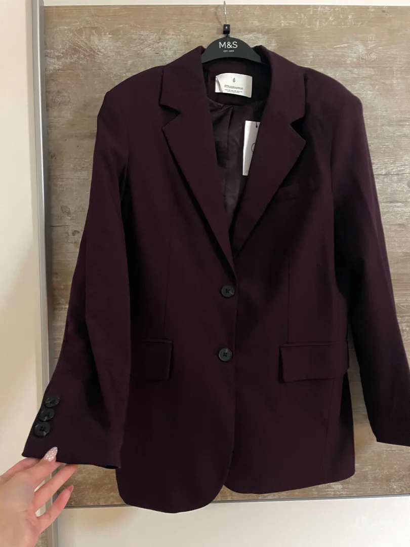 NOVO Stradivarius bordo oversized sako vel.XS