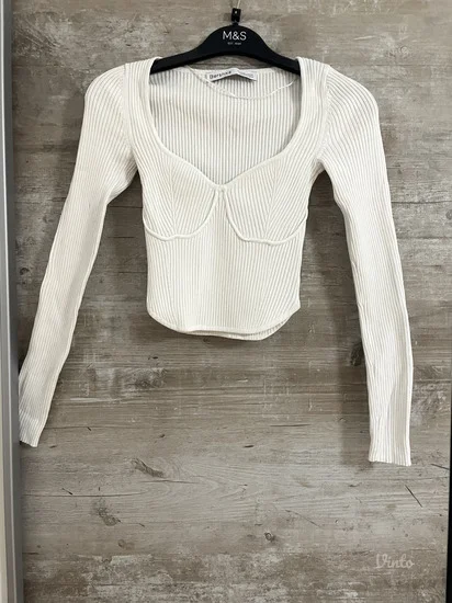 Bershka korset knit majica dugih rukava vel.XS