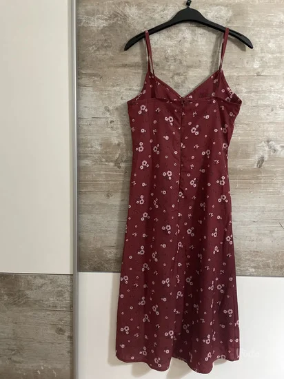 Bordo letnja haljina sa izrezom vel.S