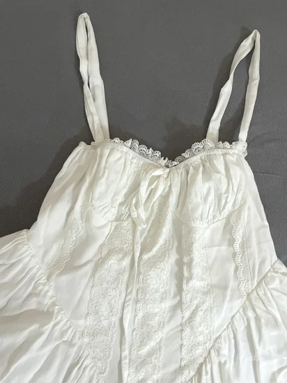 NOVO Boohoo Milkmaid bela korset haljina vel.XS