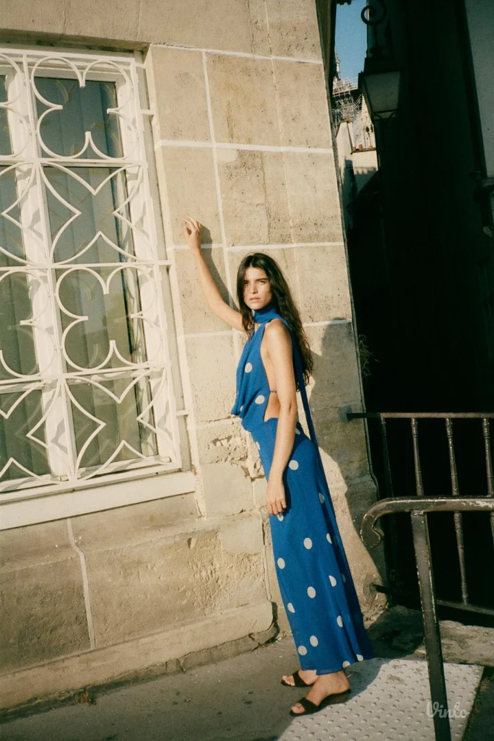 NOVO ZARA Viralna midi haljina na tufne vel.XS