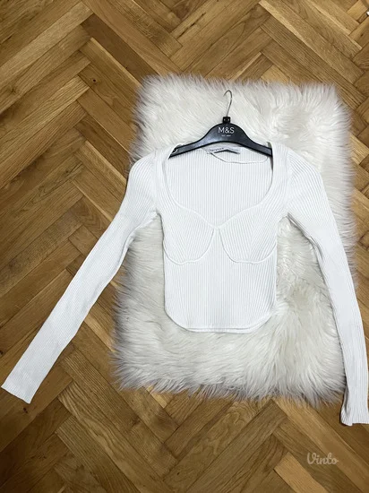 Bershka korset knit majica dugih rukava vel.XS