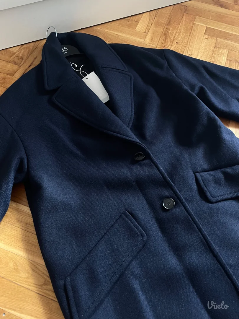 NOVO ZARA Viralni oversize vuneni kaput vel.XS