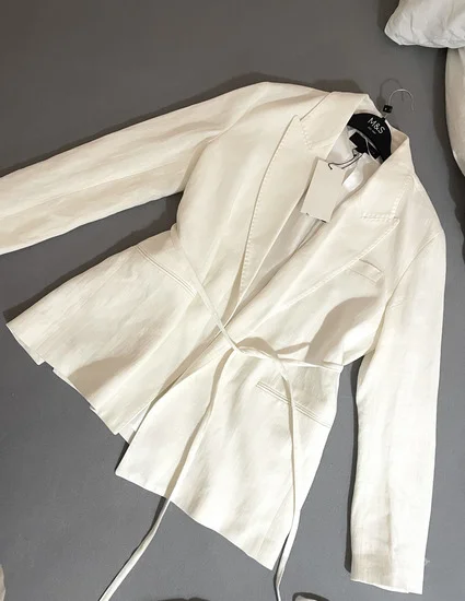 NOVO ZARA Viralni laneni sako vel.XS