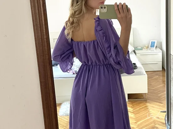 NOVO Ljubicasta letnja haljina vel.S