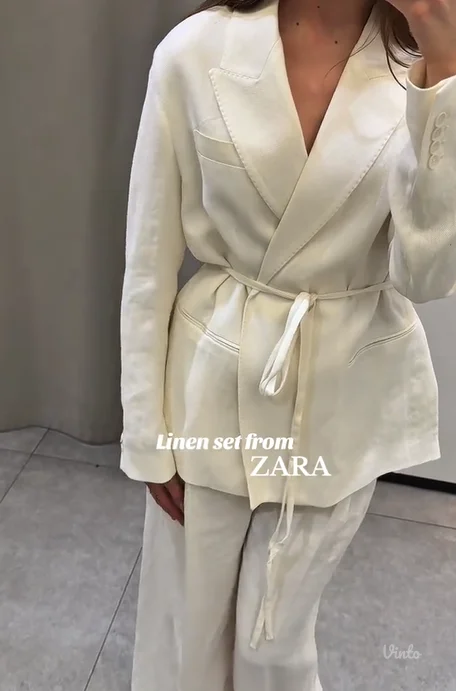 NOVO ZARA Viralni laneni sako vel.XS