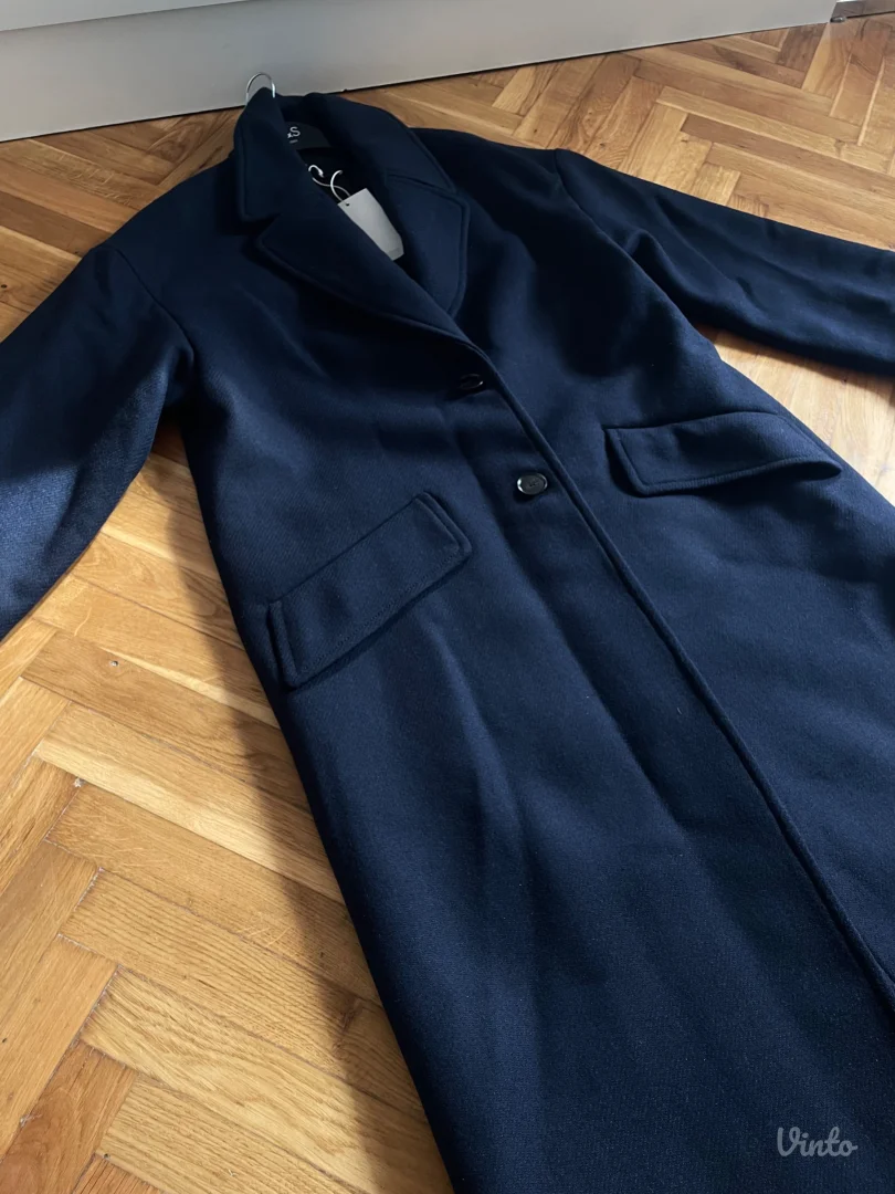 NOVO ZARA Viralni oversize vuneni kaput vel.XS