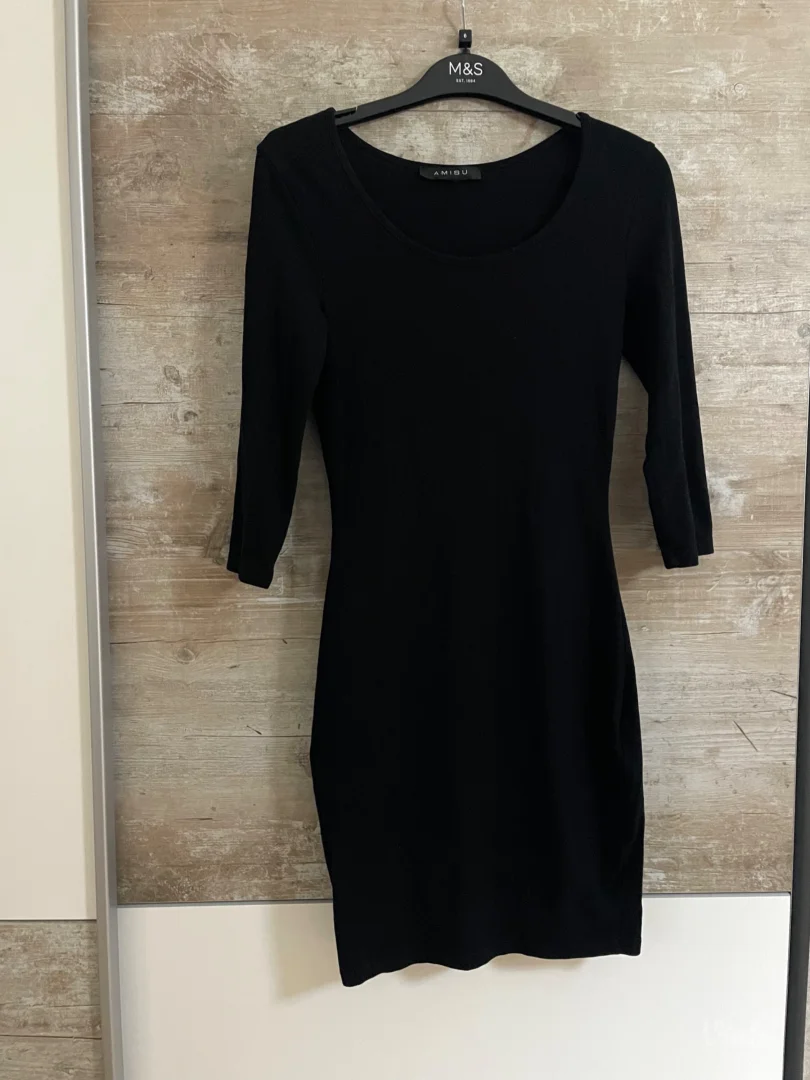 Amisu crna pamucna haljina vel.XS/S
