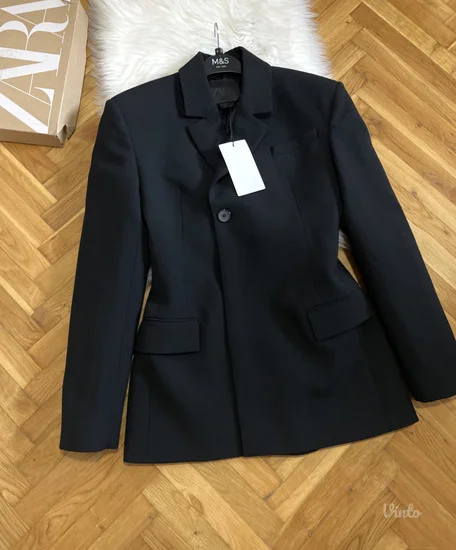 NOVO ZARA Viralni strukirani sako vel.XS