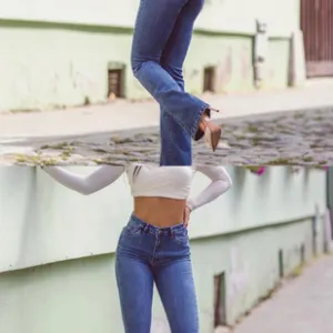 NOVO Fioretto wide leg farmerke vel.XS