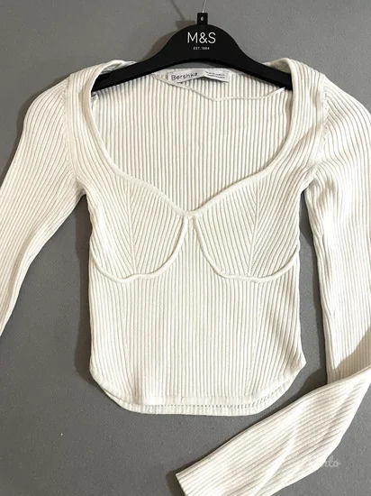 Bershka korset knit majica dugih rukava vel.XS