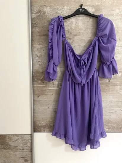 NOVO Ljubicasta letnja haljina vel.S