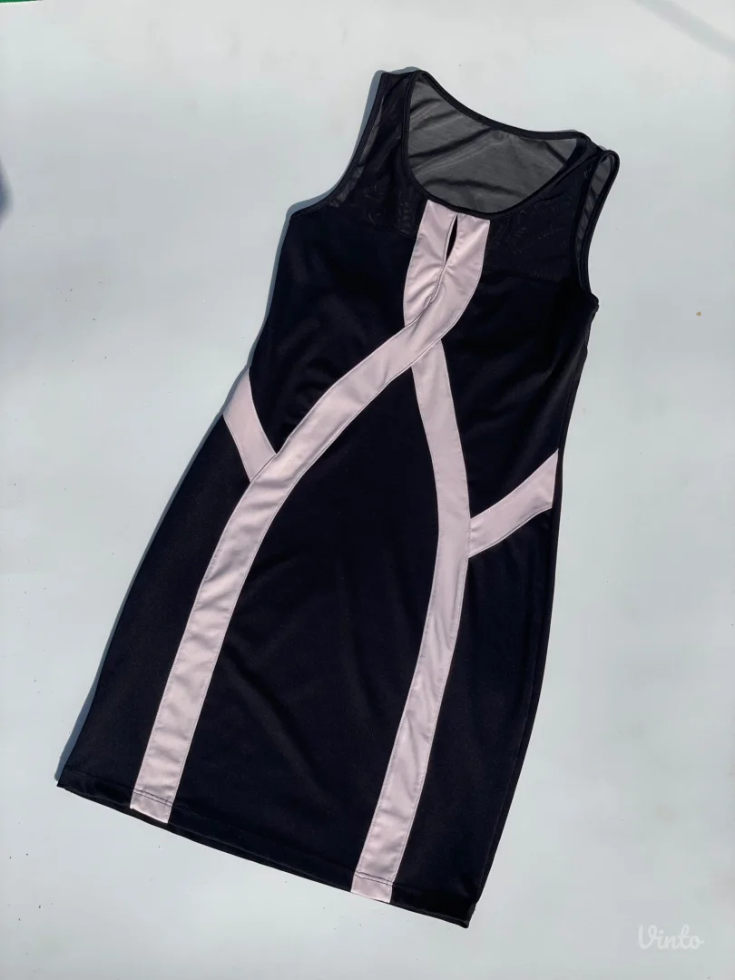 Crna kratka haljina – providna na bratele