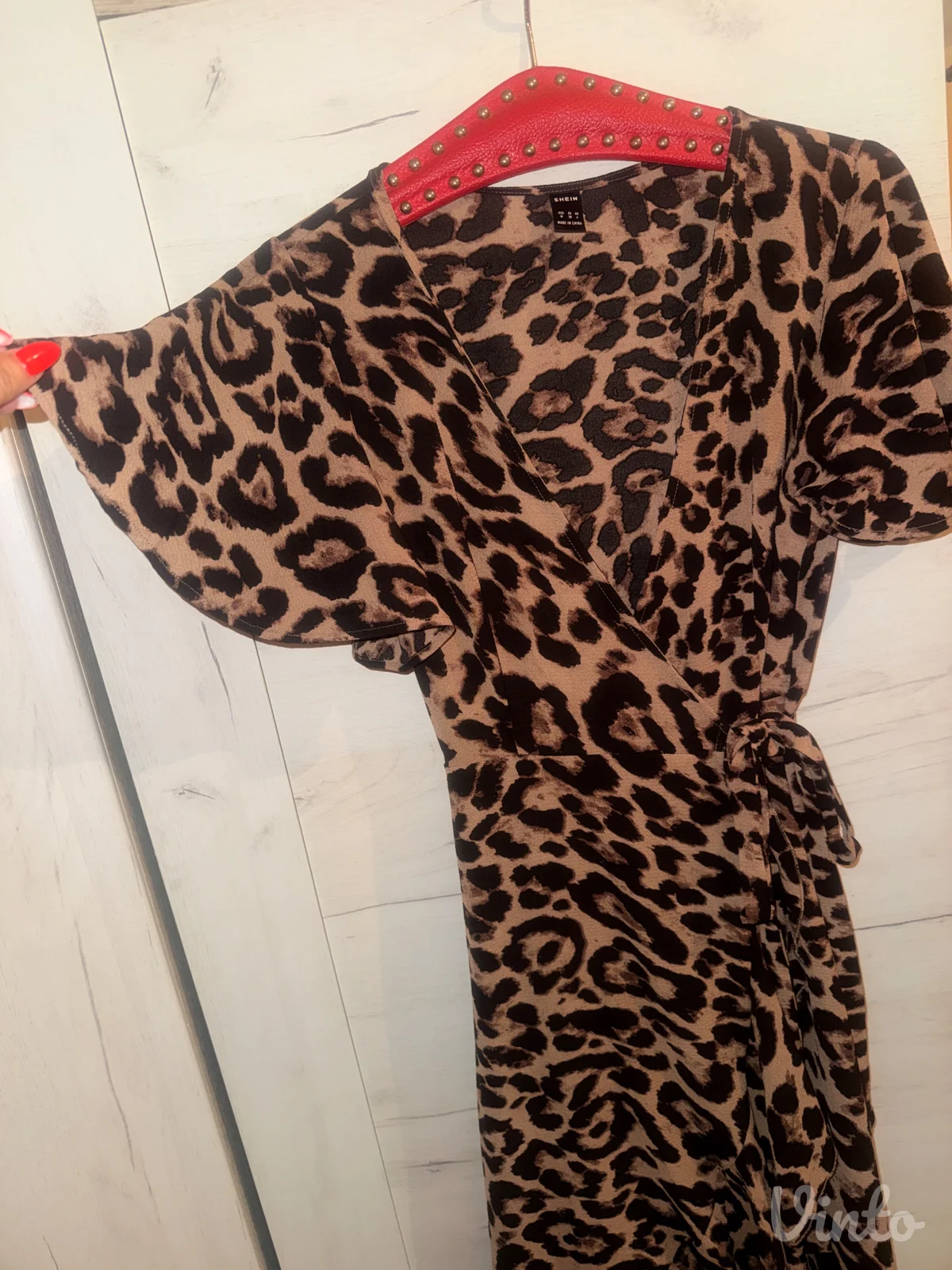 Animal print haljina duga m