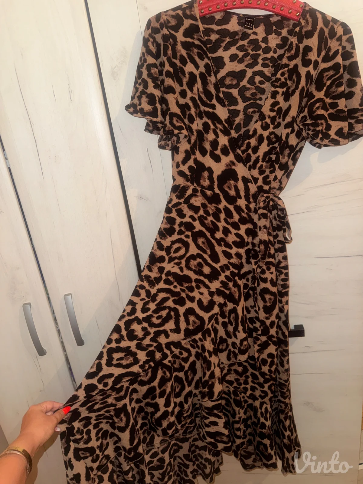 Animal print haljina duga m