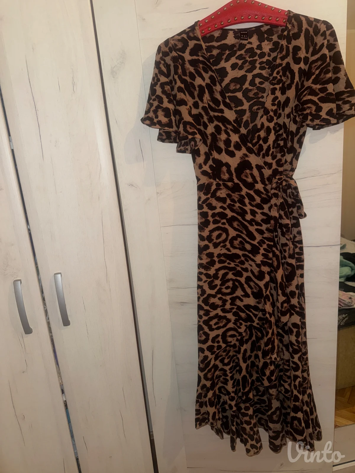Animal print haljina duga m