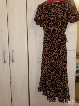 Animal print haljina duga m