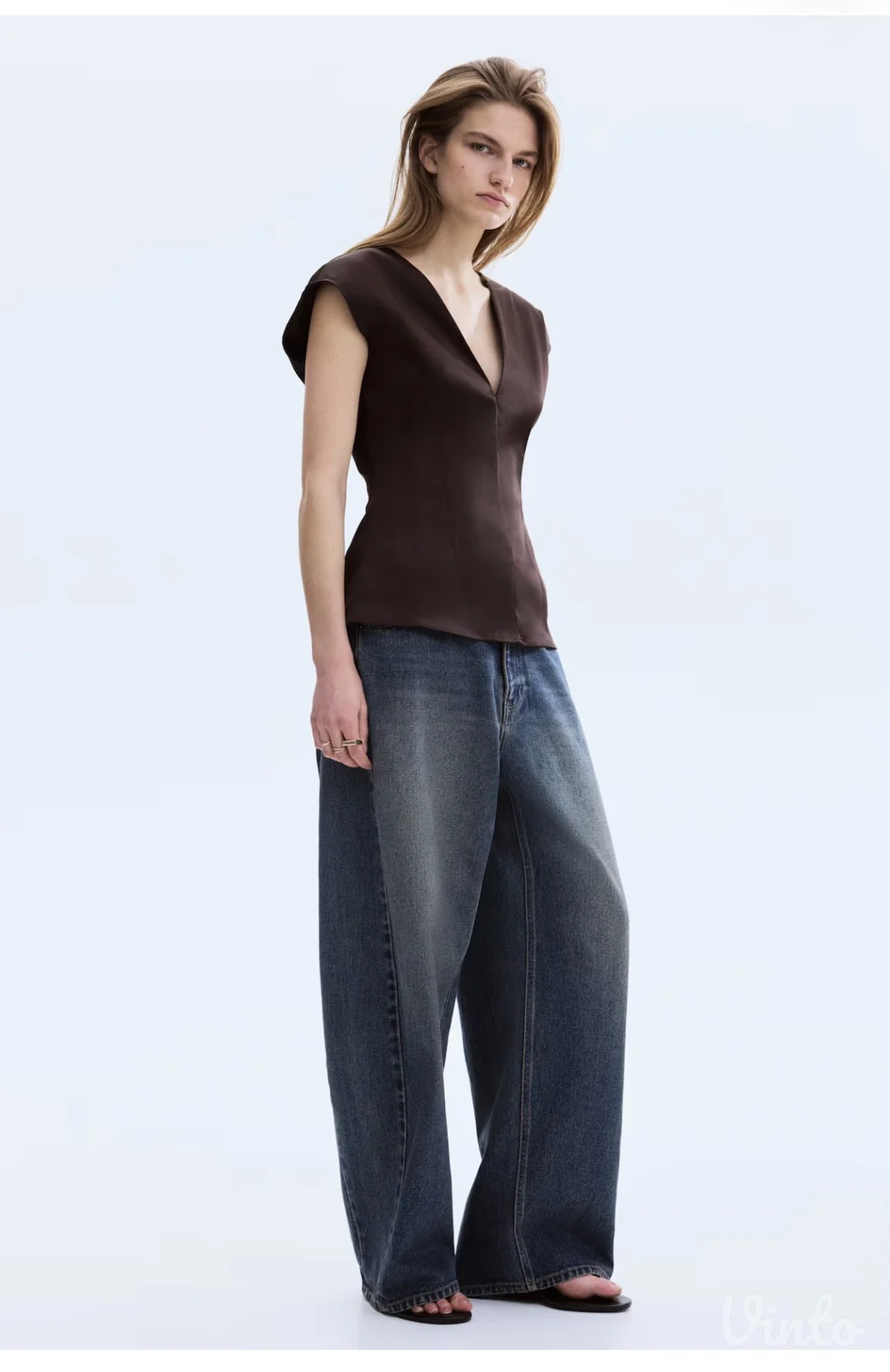 H&M elegantna braon majica