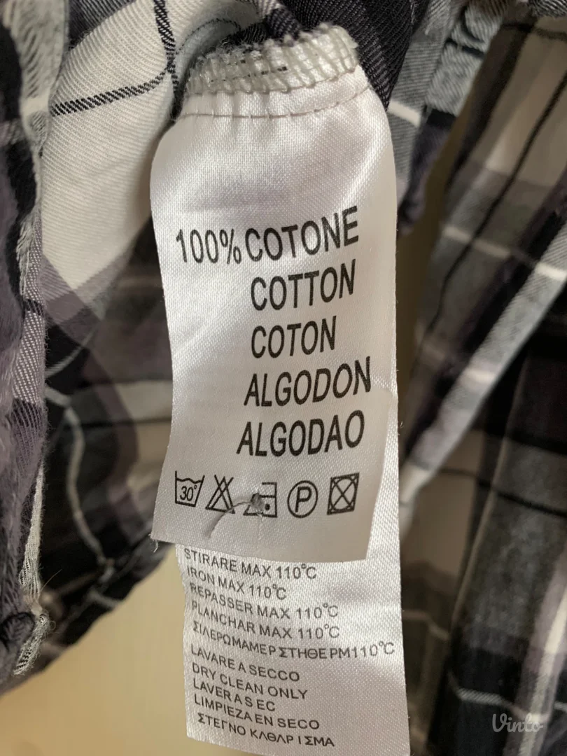 Zenska karirana kosulja S velicina 100% pamuk