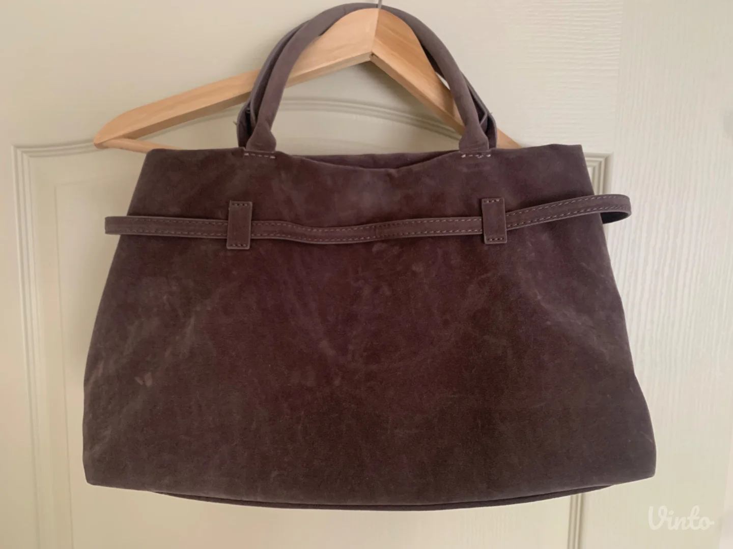 Torba sive boje od vestacke prevrnute koze