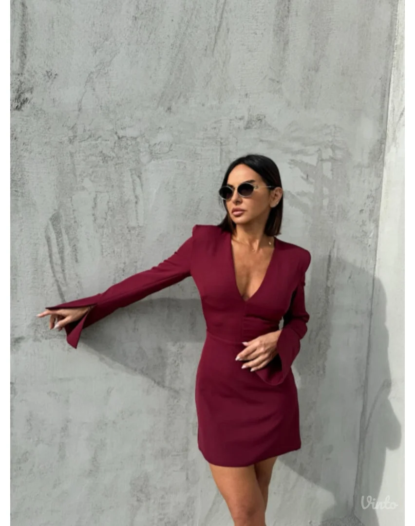 Blondy bordo haljina