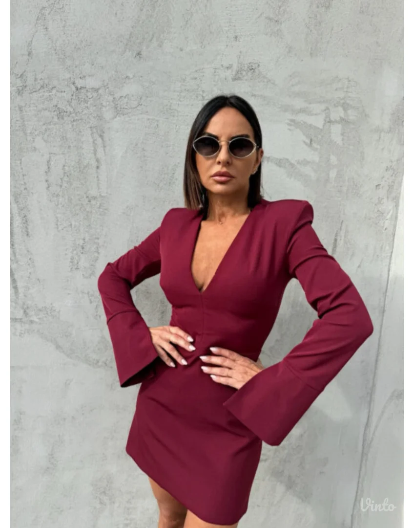 Blondy bordo haljina