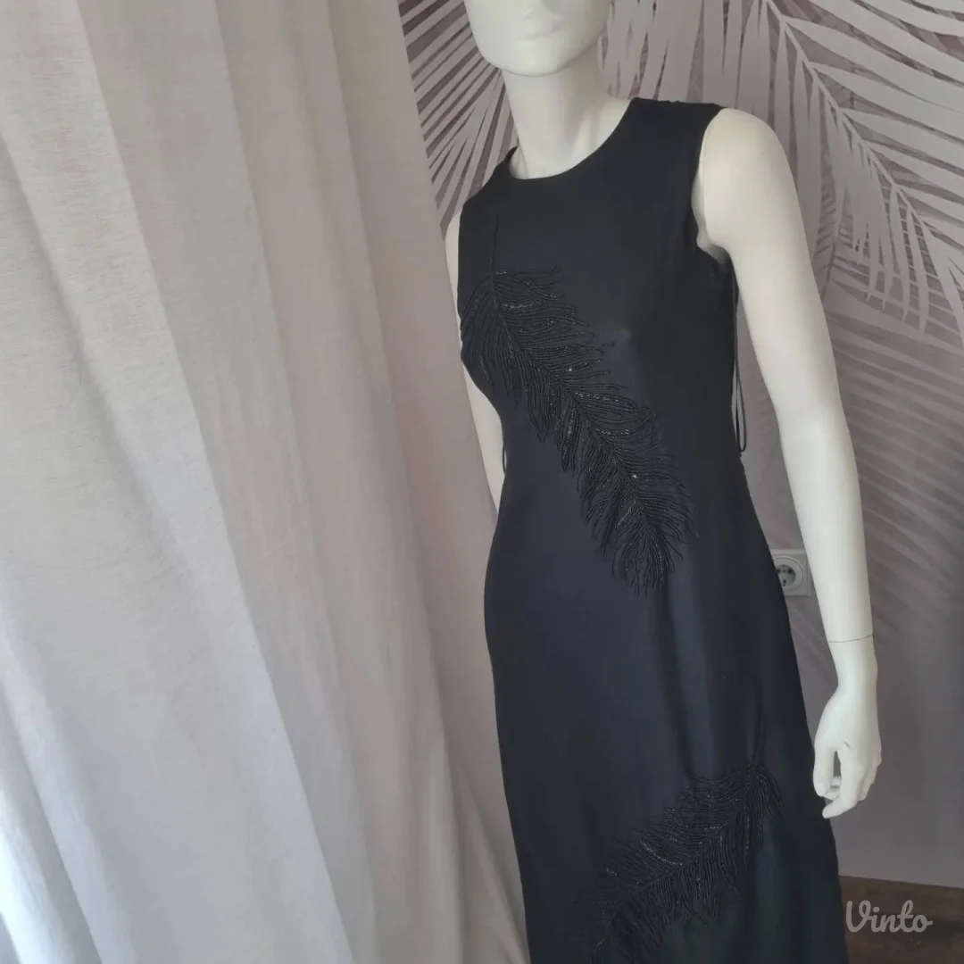 Nova ZARA midi haljina sa perlicama XS