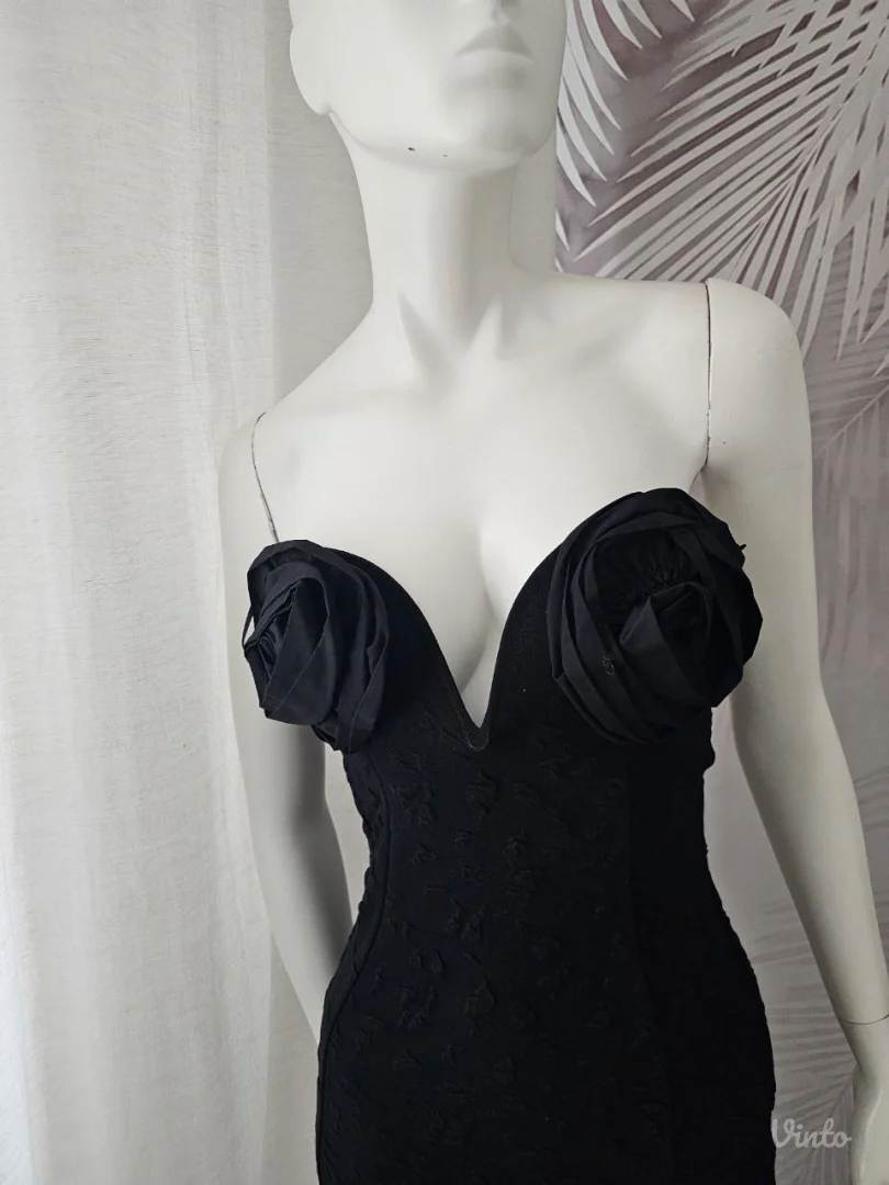 ZARA mini haljina sa 3D cvetovima – S NOVO