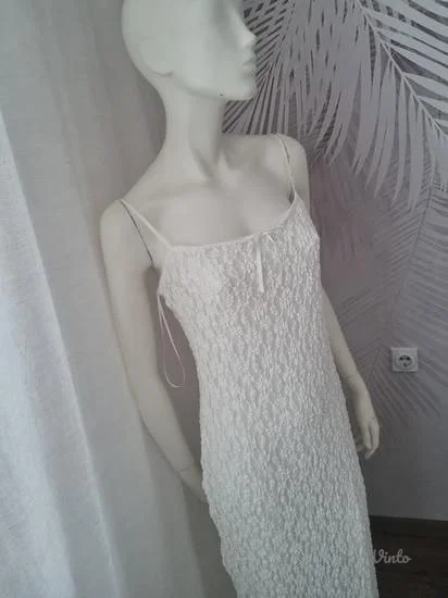 Nova Zara maxi haljina od čipke bela XL