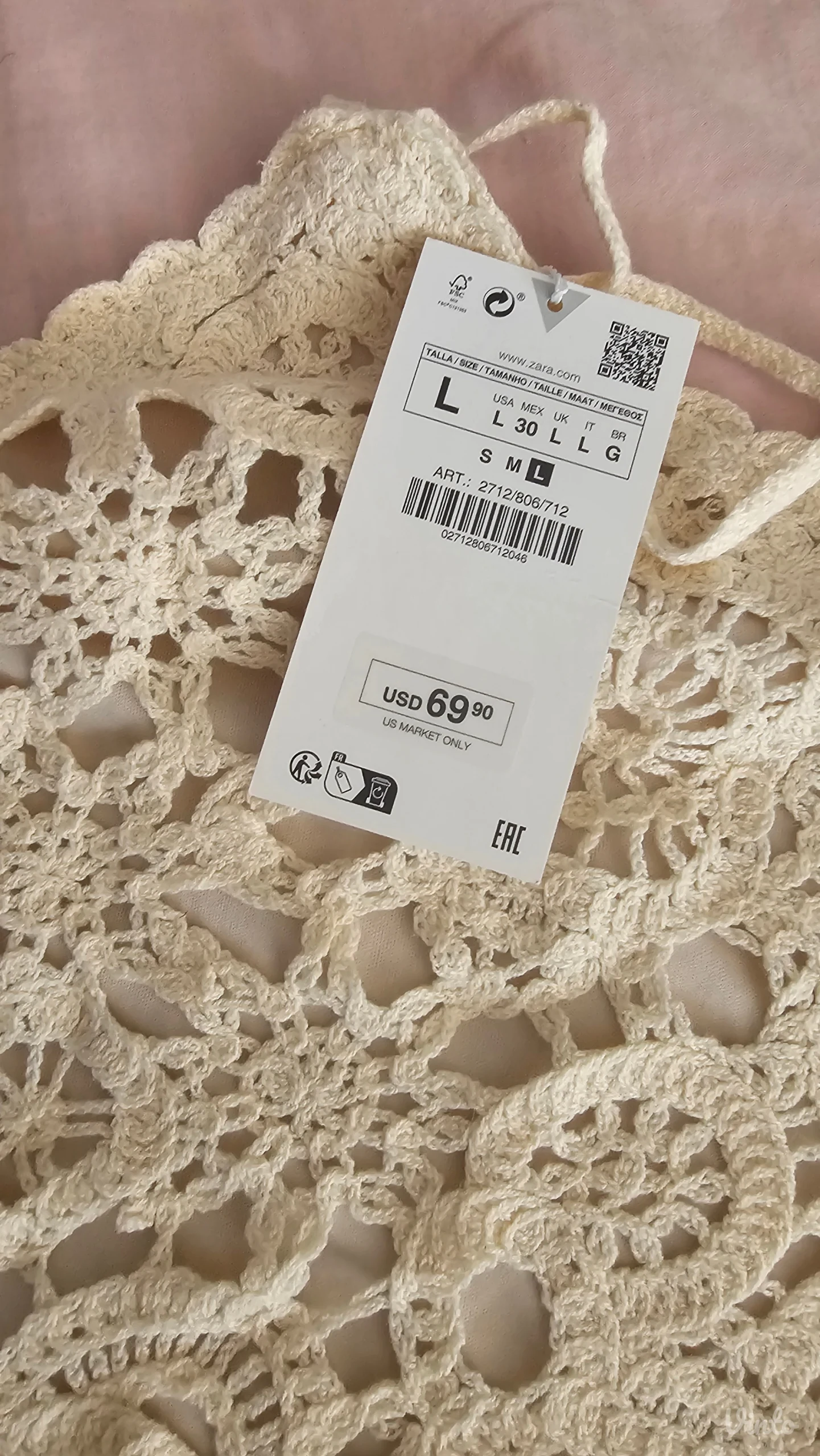 Nova Zara midi haljina sa kratkom postavom L vel