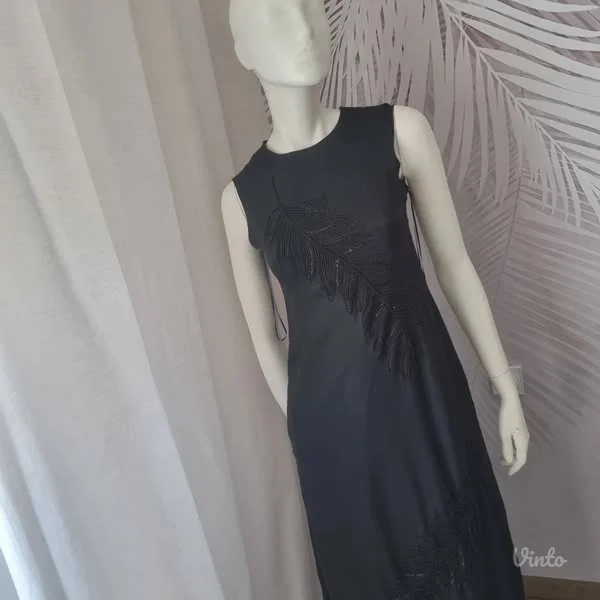 Nova ZARA midi haljina sa perlicama XS
